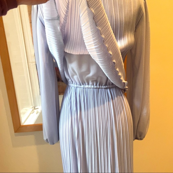 VTG DISCOVERY FASHIONS LTD 1970's Beaded Pleated Dress 8 - Picture 4 of 14